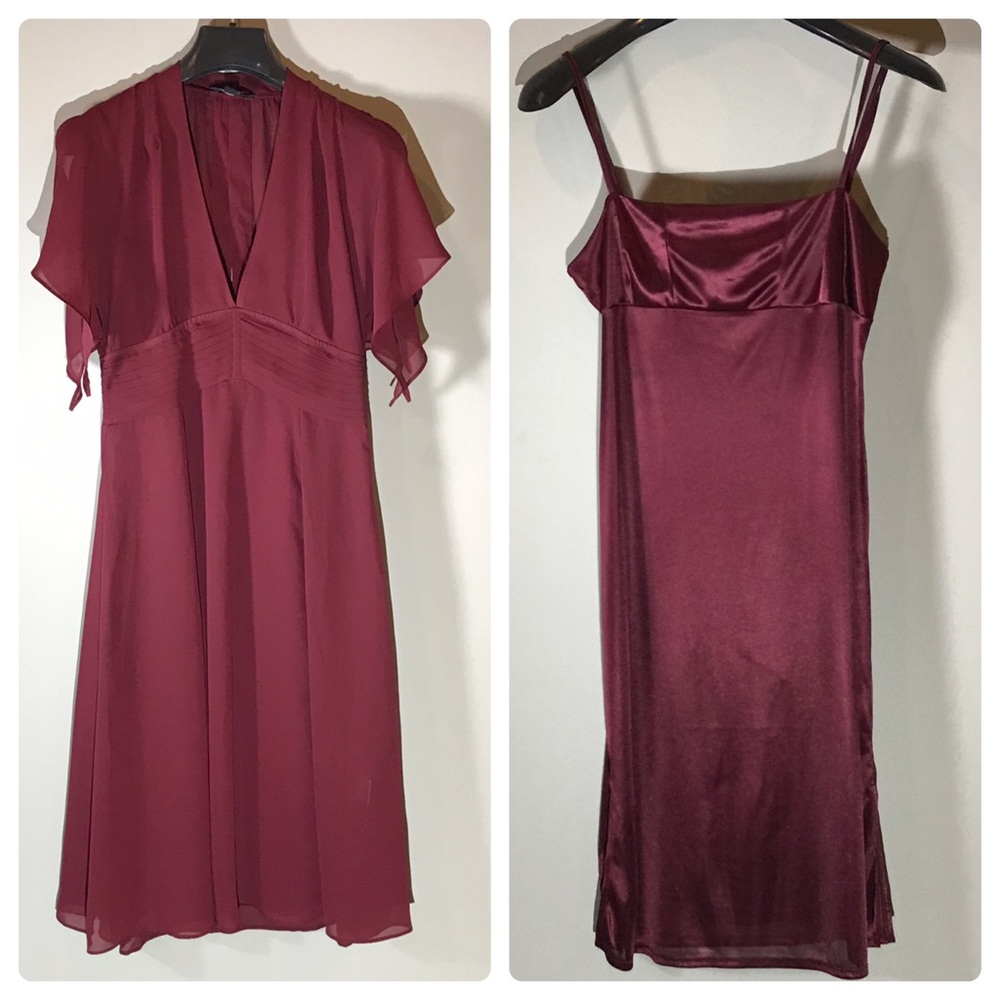 1940s style burgundy long dress size 12